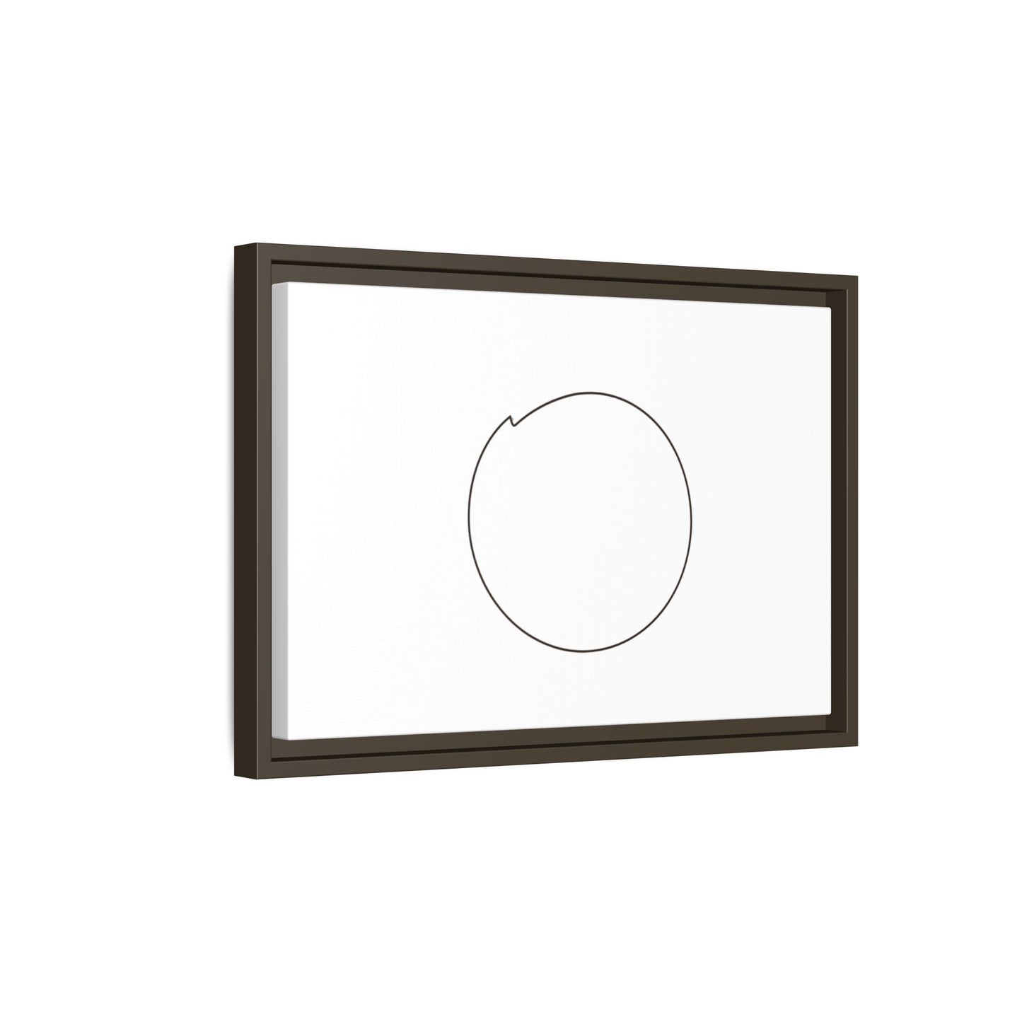 Minimal Circle Line Matte Canvas Framed | Modern Abstract Wall Art