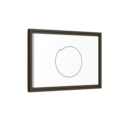 Minimal Circle Line Matte Canvas Framed | Modern Abstract Wall Art