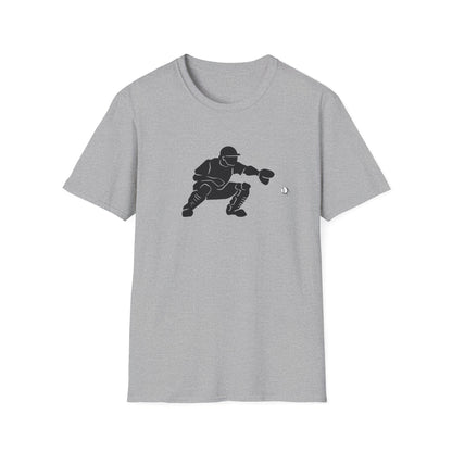 Baseball Catcher Unisex Softstyle T-Shirt, Sports Apparel, Gift for Athletes, Workout Gear, Casual Wear, Special Occasions