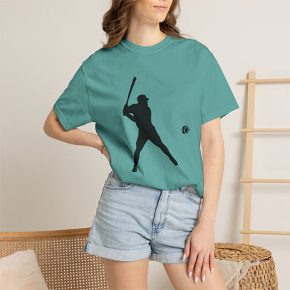 Unisex Baseball Silhouette Tee, Casual Wear, Sports Fan Apparel, Gift for Athletes, Summer Outing Outfit, Soft Cotton Shirt