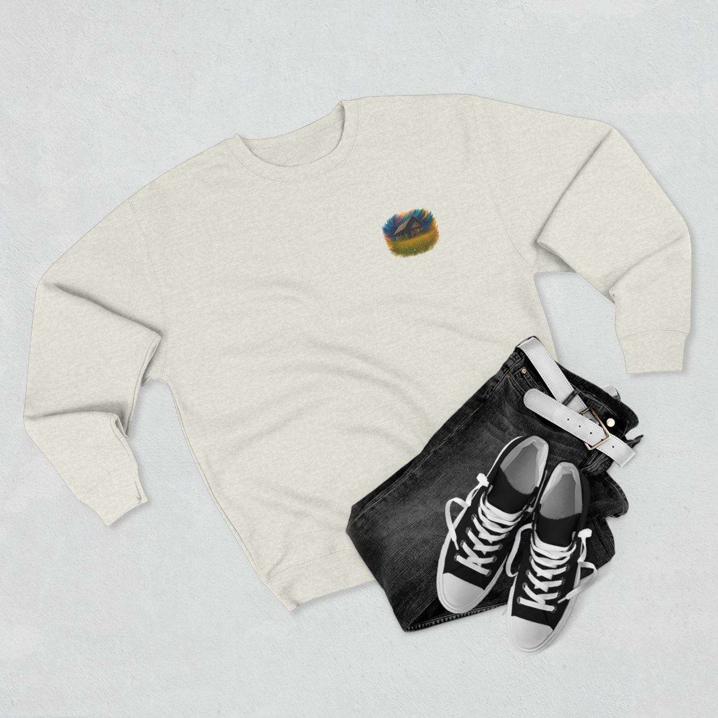 Cozy Dreamers Unisex Crewneck Sweatshirt, Artistic Sweatshirt, Gift for Nature Lovers, Vintage Vibe Apparel, Comfortable Layer, Casual Wear - TRV
