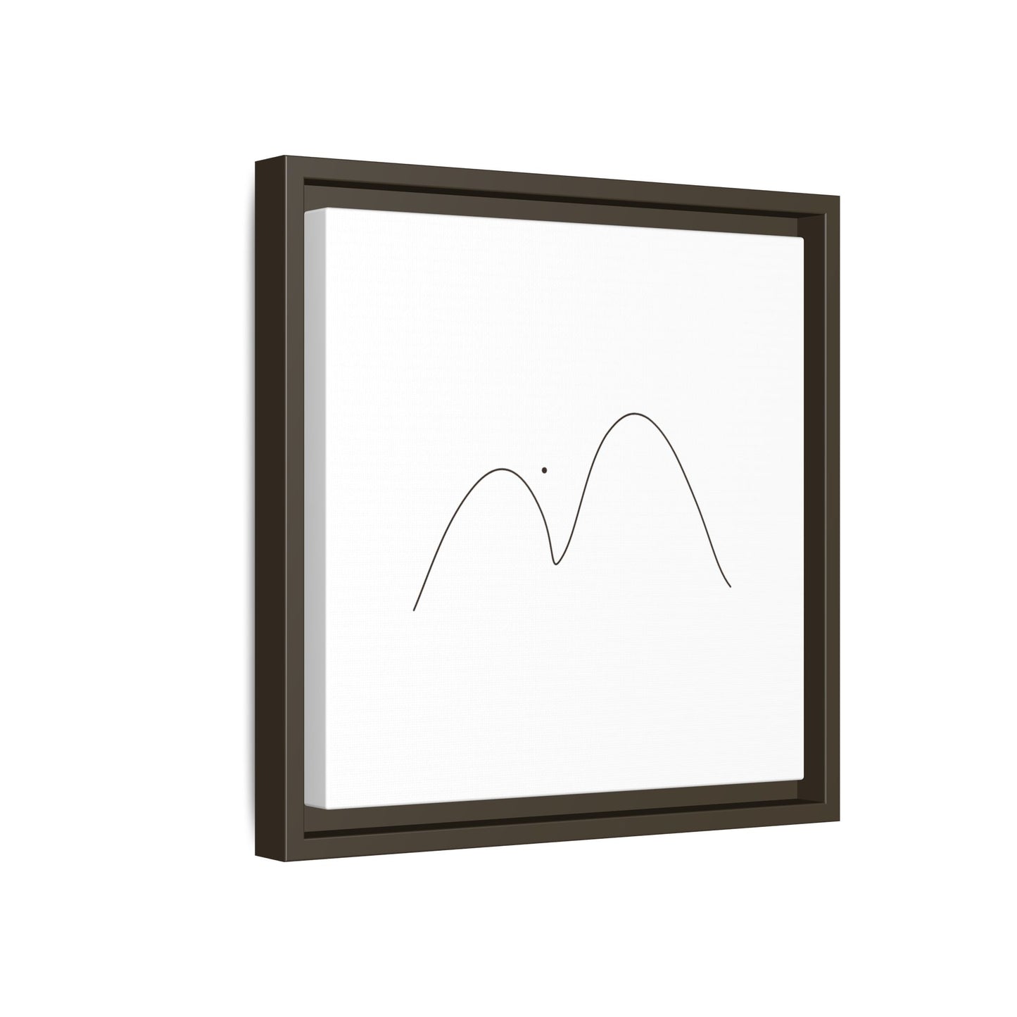 Minimal Line Mountains Matte Canvas Framed