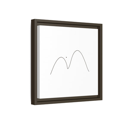 Minimal Line Mountains Matte Canvas Framed