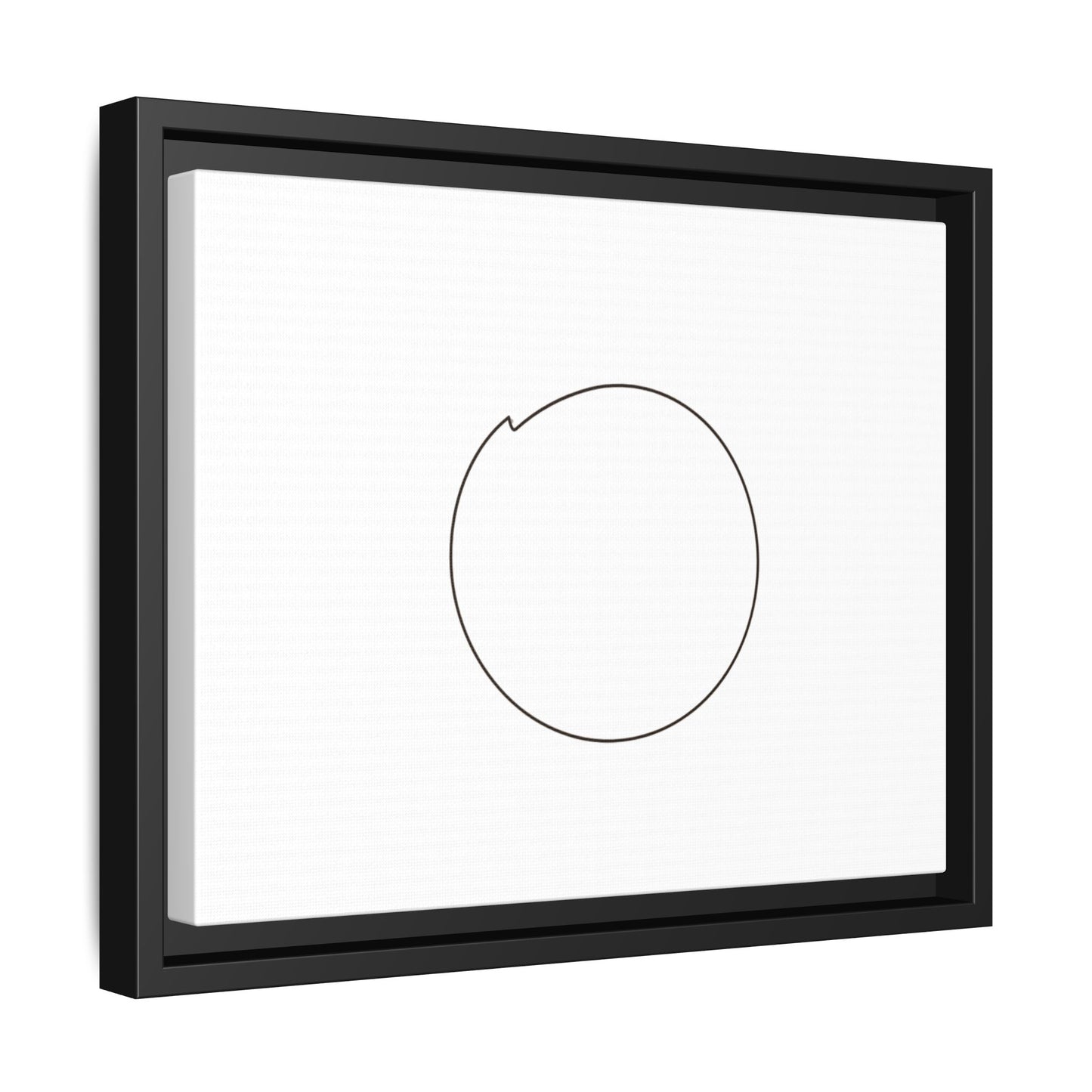Minimal Circle Line Matte Canvas Framed | Modern Abstract Wall Art