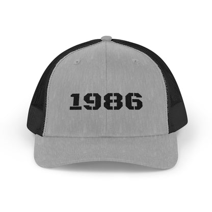 Retro 1986 Snapback Trucker Cap | Vintage Style Cap for Birthdays, Gifts, Sports, and Everyday Wear - TRV