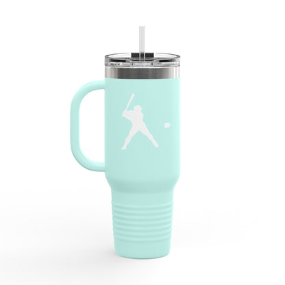 Baseball-Themed Insulated Travel Mug, Perfect for Fans & Athletes, Gift for Sports Lovers, 40oz Drinkware for Home & Road - TRV