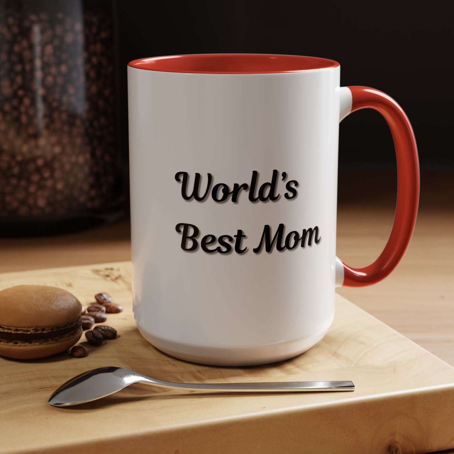 World's Best Mom Accent Coffee Mug - 11oz & 15oz - Perfect Gift for Mother's Day