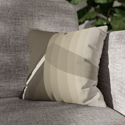 Abstract neutral leaf artwork square pillowcase for home decor by Printify, featuring botanical leaf design on soft fabric.