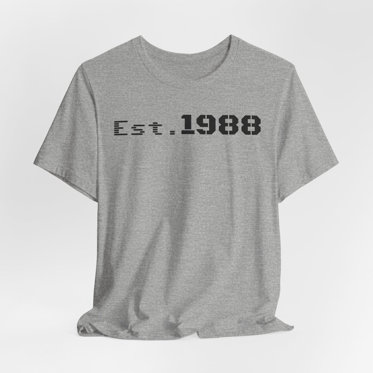 Est. 1988 Unisex Jersey Tee, Vintage Birthday Shirt, Casual Everyday Wear, Gift for Him or Her, Anniversary Celebration Tee