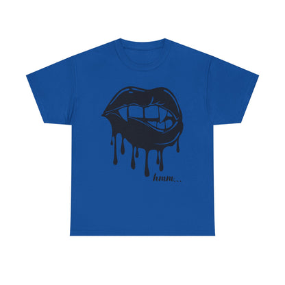 Edgy Graphic Tee - Dripping Lips Design - Unisex Heavy Cotton Tee