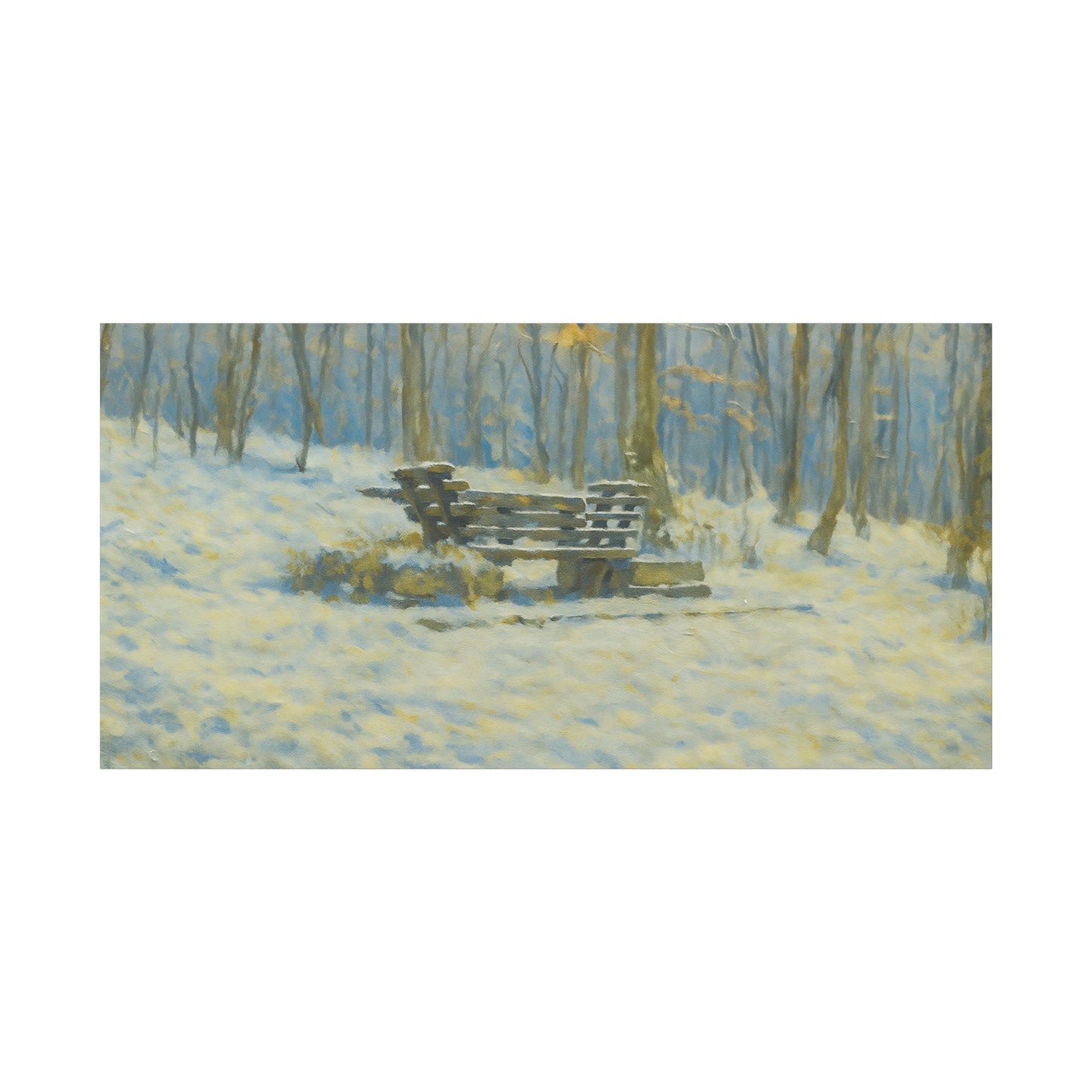 Winter Serenity Canvas Wall Art, Cozy Living Room Decor, Nature Landscape Print, Gift for Art Lovers, Home Decor, Seasonal Artwork - TRV