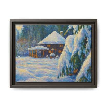 Canvas Art, Winter Scene Home Decor, Seasonal Gift for Art Lovers, Holidays Wall Art, Framed Painting, Matte Print - TRV