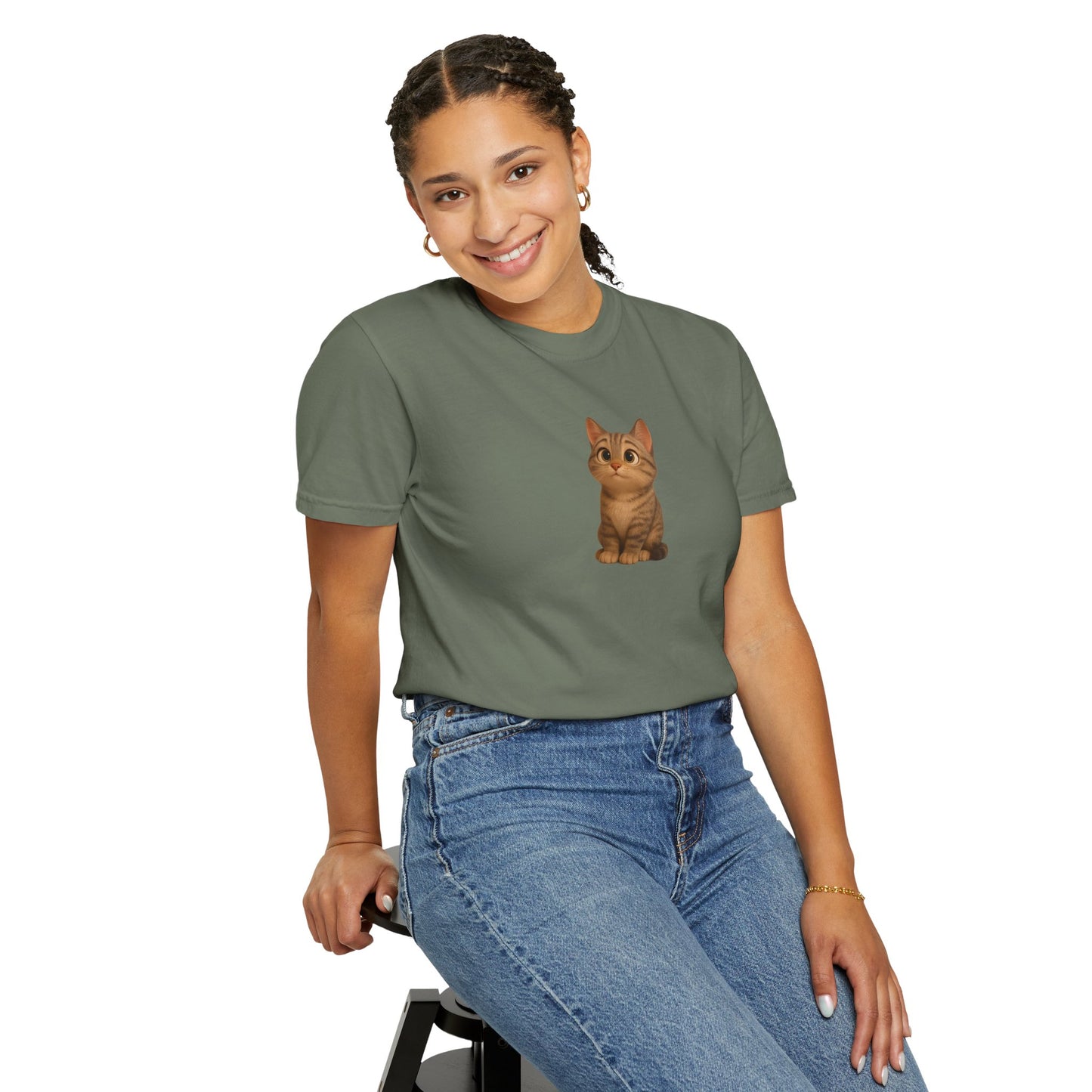 Cute Cat Graphic T-Shirt, Casual Wear, Cat Lover Gift, Everyday Tee, Animal Lover Apparel, Perfect for Birthdays & Holidays - TRV