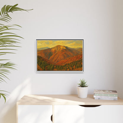 Autumn Landscape Wall Art, Cozy Home Decor, Nature Print, Framed Canvas, Fall Decorations, Gift Idea for Art Lovers - TRV
