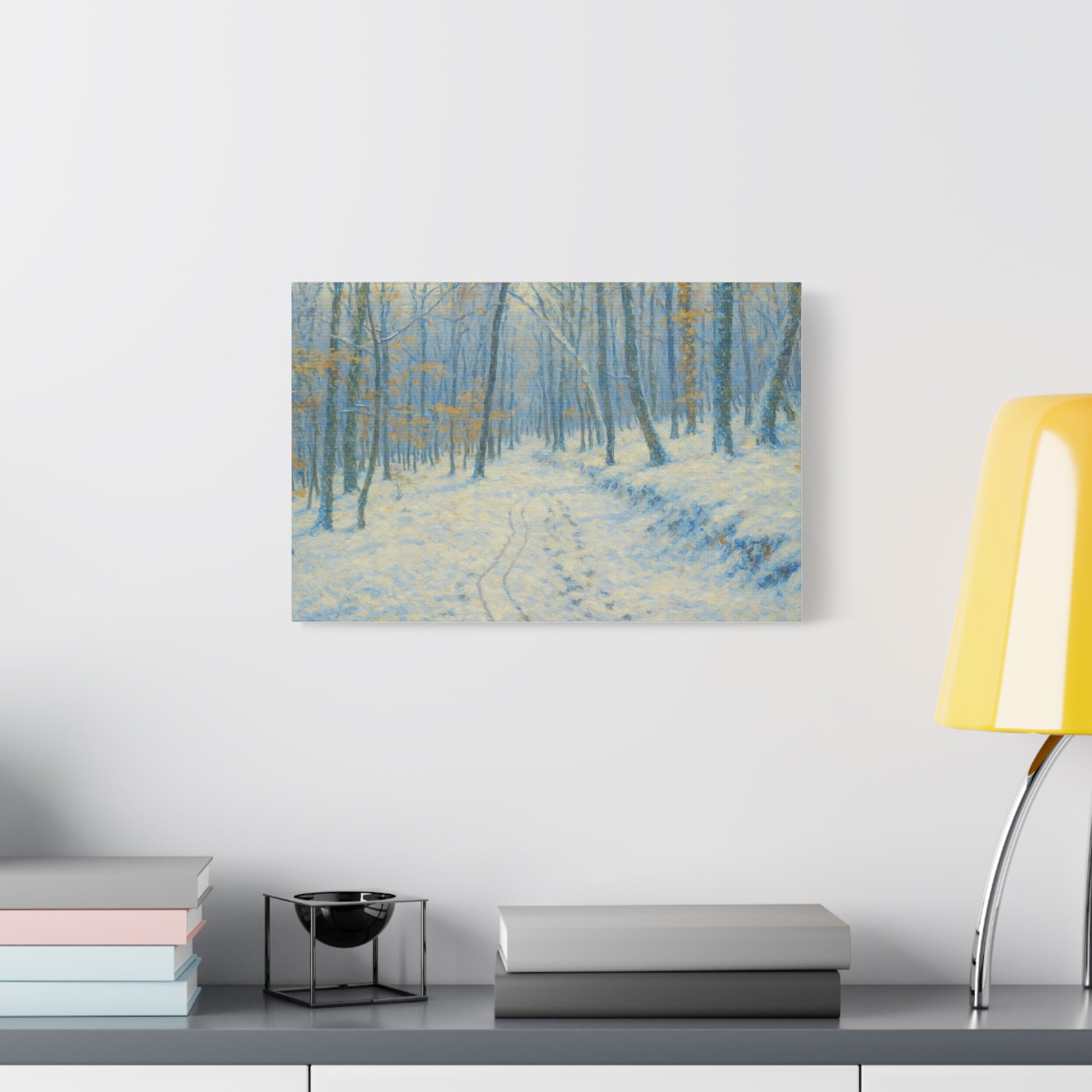 Winter Wonderland Canvas Art, Stretched Canvas Wall Decor, Home Decor, Art for Living Room, Gift for Nature Lovers, Cozy Winter Vibes - TRV