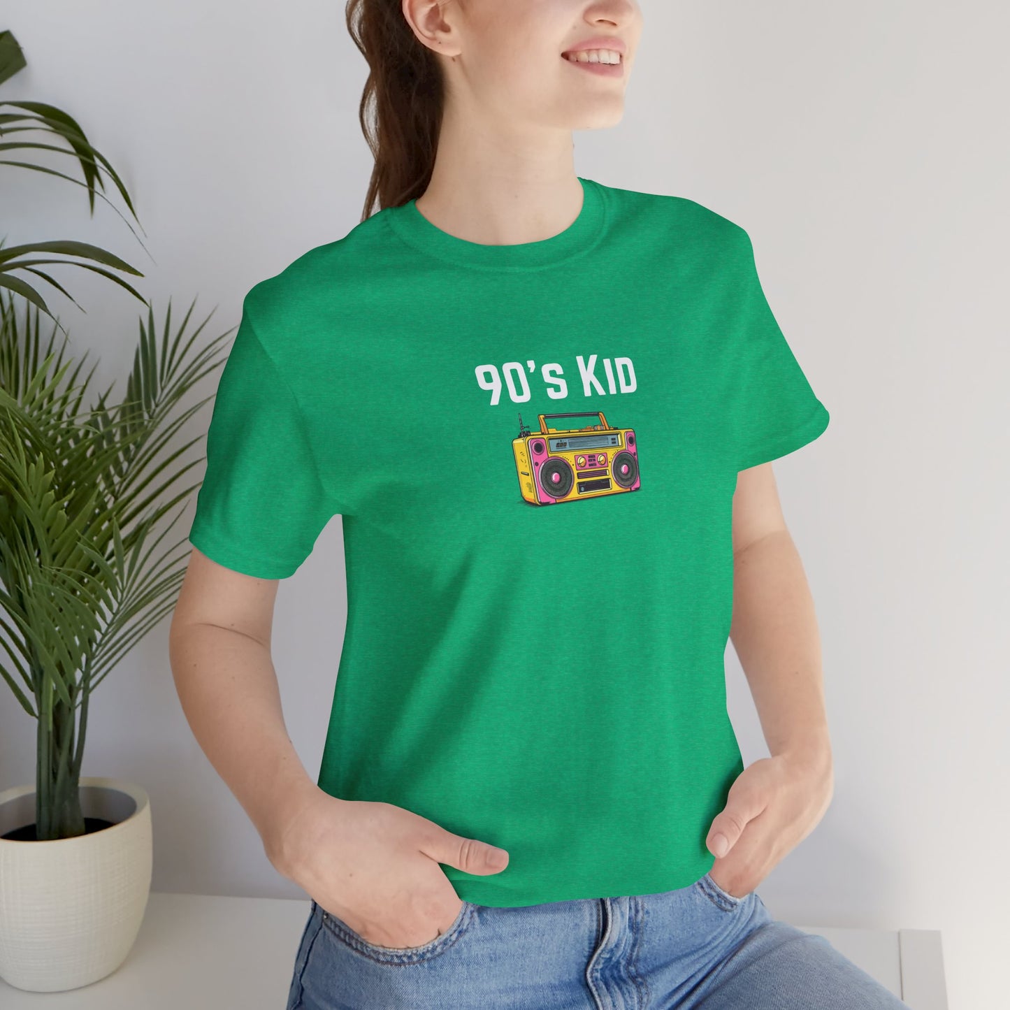Retro Boombox Tee — 90s Kid Graphic T-Shirt