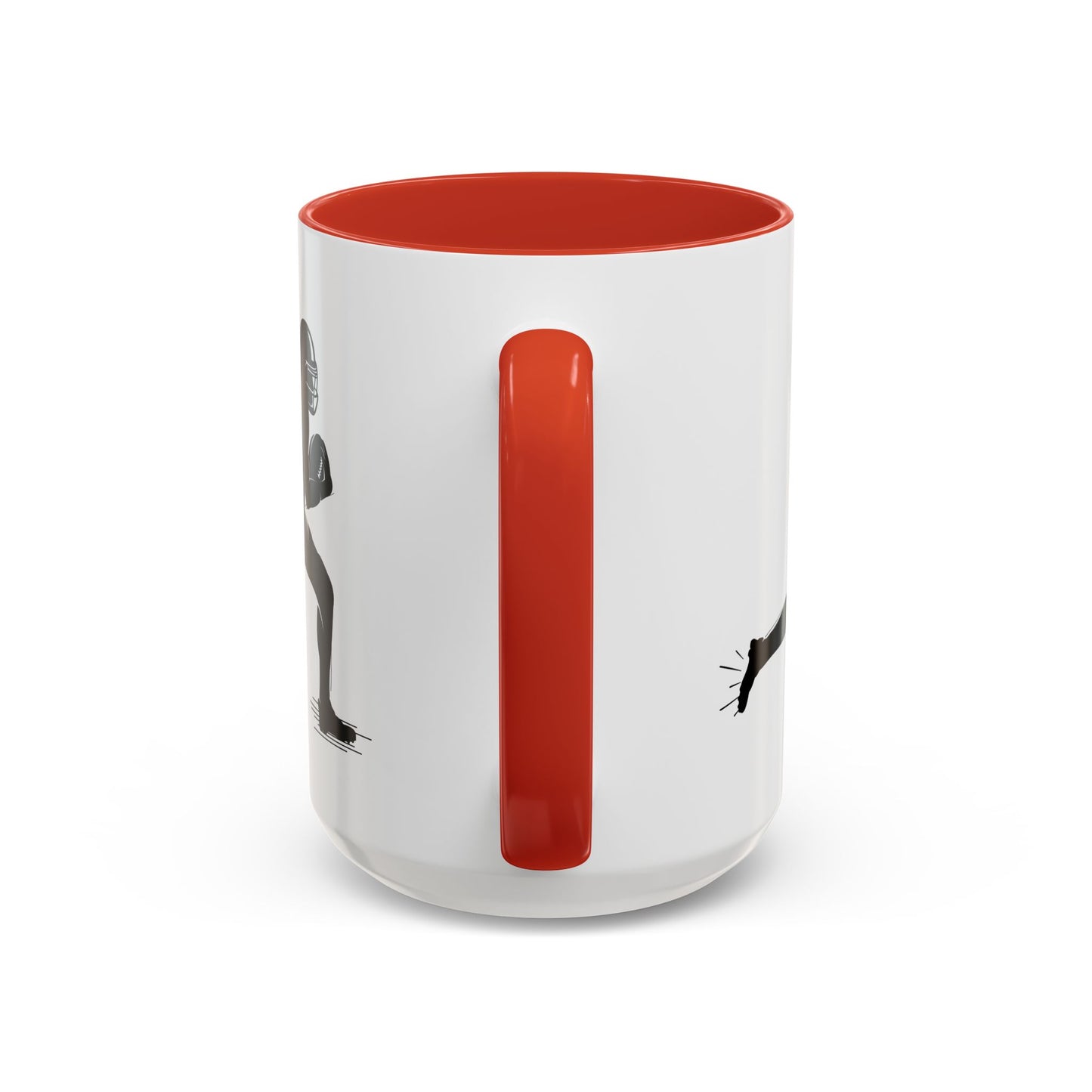 Football Player Themed Accent Coffee Mug, Sports Fan Gift, Unique Mug for Athletes, Coffee Lover, Game Day Essential - TRV