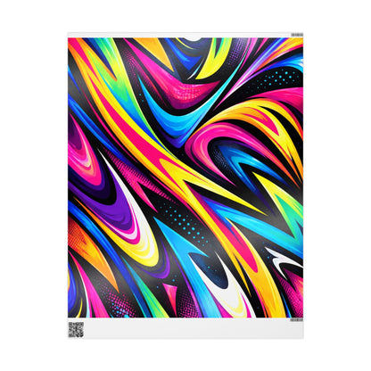 Vibrant Rainbow Swirl Wrapping Paper Roll — Abstract Colorful Gift Wrap
