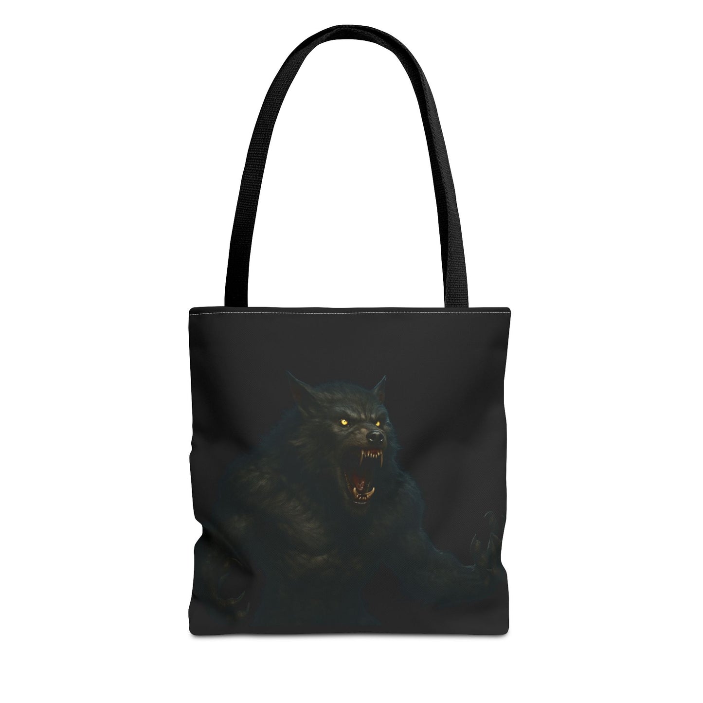Fierce Werewolf Tote Bag, Halloween Accessories, Dark Art Tote, Animal Lover Gift, Geeky Shopping Bag - TRV
