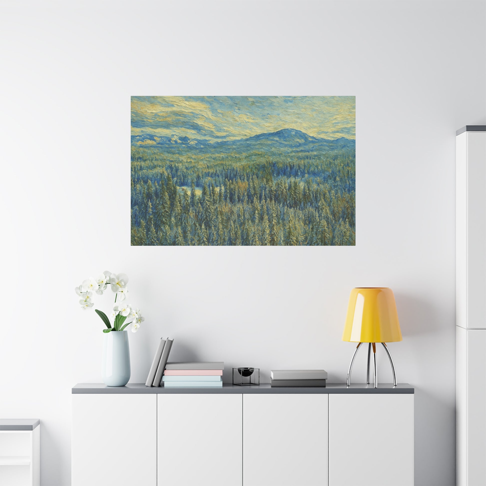 Scenic Landscape Canvas Print, Rustic Home Decor, Wall Art for Nature Lovers, Gift for Art Enthusiasts, Serene Forest Artwork - TRV