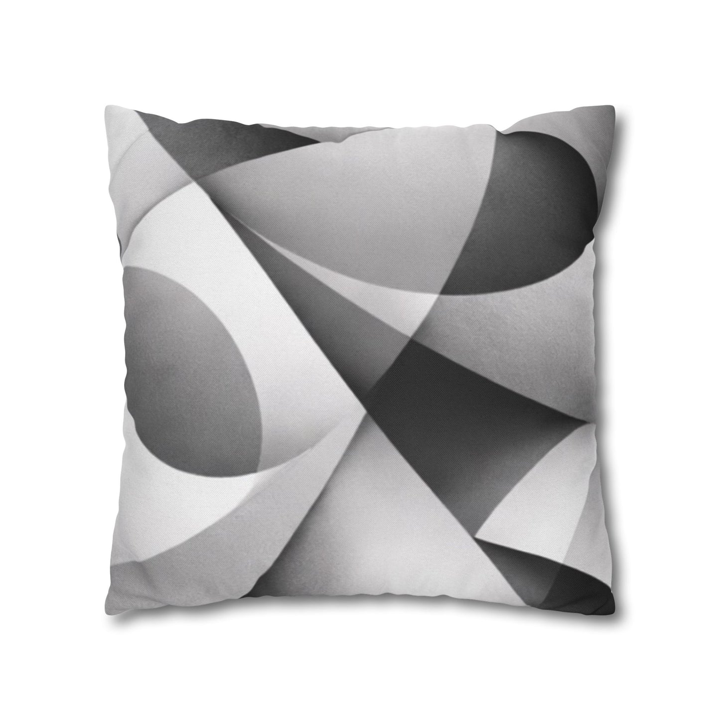 Abstract Black White Wave Pillowcase | Square Pillow