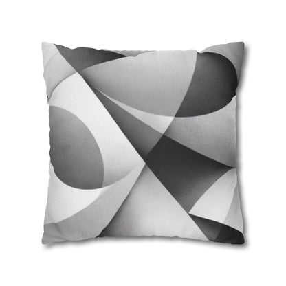 Abstract Black White Wave Pillowcase | Square Pillow
