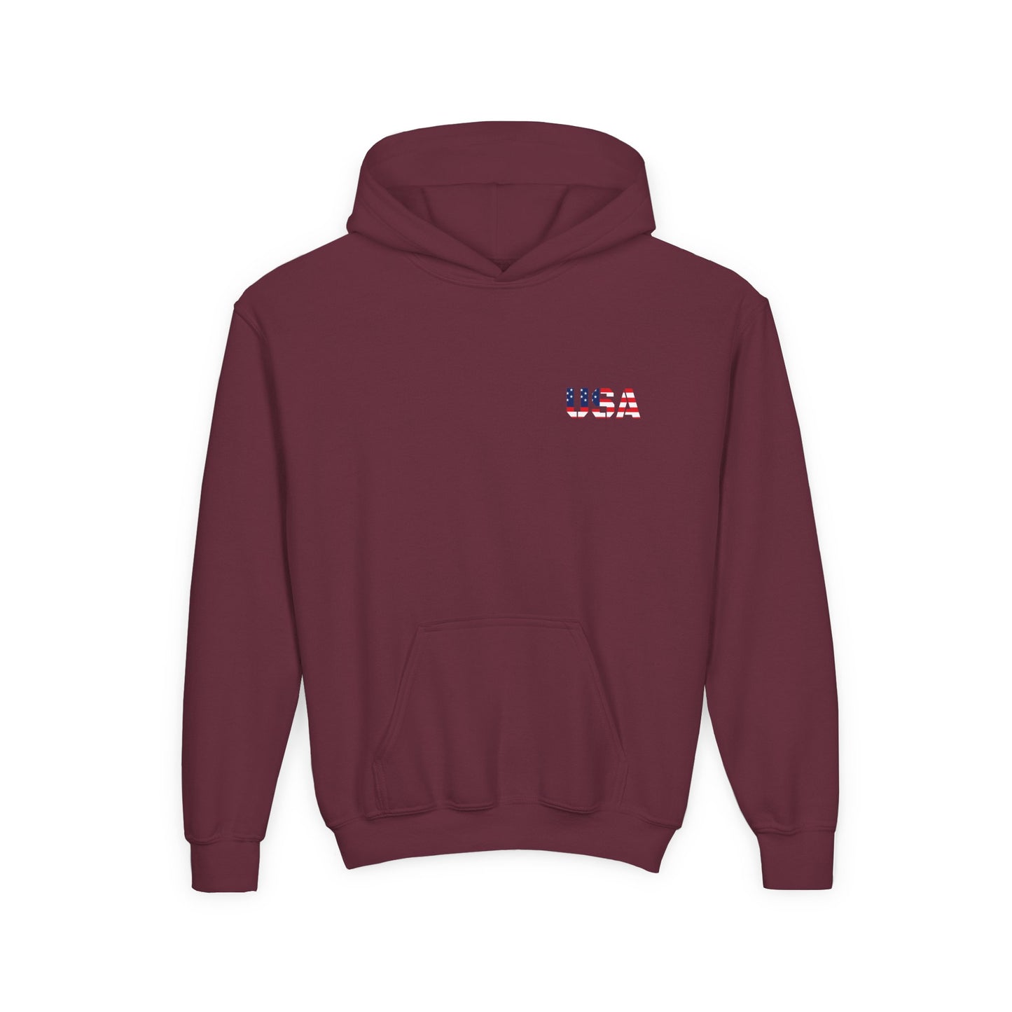 USA Flag Youth Hoodie, Youth Sweatshirt, Cool Hoodie for Kids, American Pride Apparel, Comfortable Boys and Girls Sweatshirt