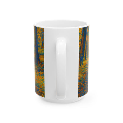 Ceramic Mug - Autumn Forest, Cozy Drinks, Hot Beverages, Nature Lovers Gift, Fall Decor - TRV