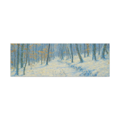 Winter Woodland Canvas Print — Snowy Forest Matte Stretched Wall Art