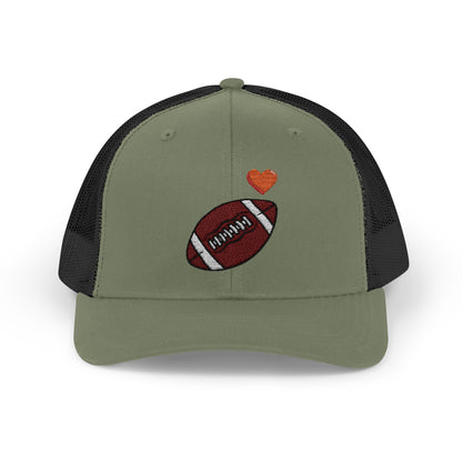 Football Love Snapback Trucker Cap, Sports Hat, Gift for Sports Fans, Casual Wear, Outdoor Activities - TRV