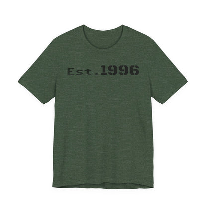 Established 1996 Unisex T-Shirt, Vintage Year Tee, Birth Year Gift, Casual Fashion, Personalized Graphic Tee - TRV