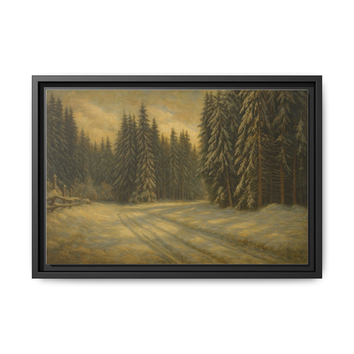 Framed Matte Canvas Wall Art - Serene Forest Landscape, Living Room Decor, Nature Print, Home Aesthetic, Gift for Nature Lovers, Wall [...] - TRV