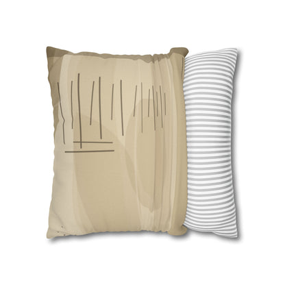 Neutral Abstract Brushstroke Pillowcase | Square Decorative Pillowcase - TRV