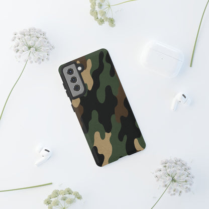 Camouflage Phone Case, Tough Phone Cover, Military Style Accessory, Protective Case for Men, Gifts for Soldiers - TRV