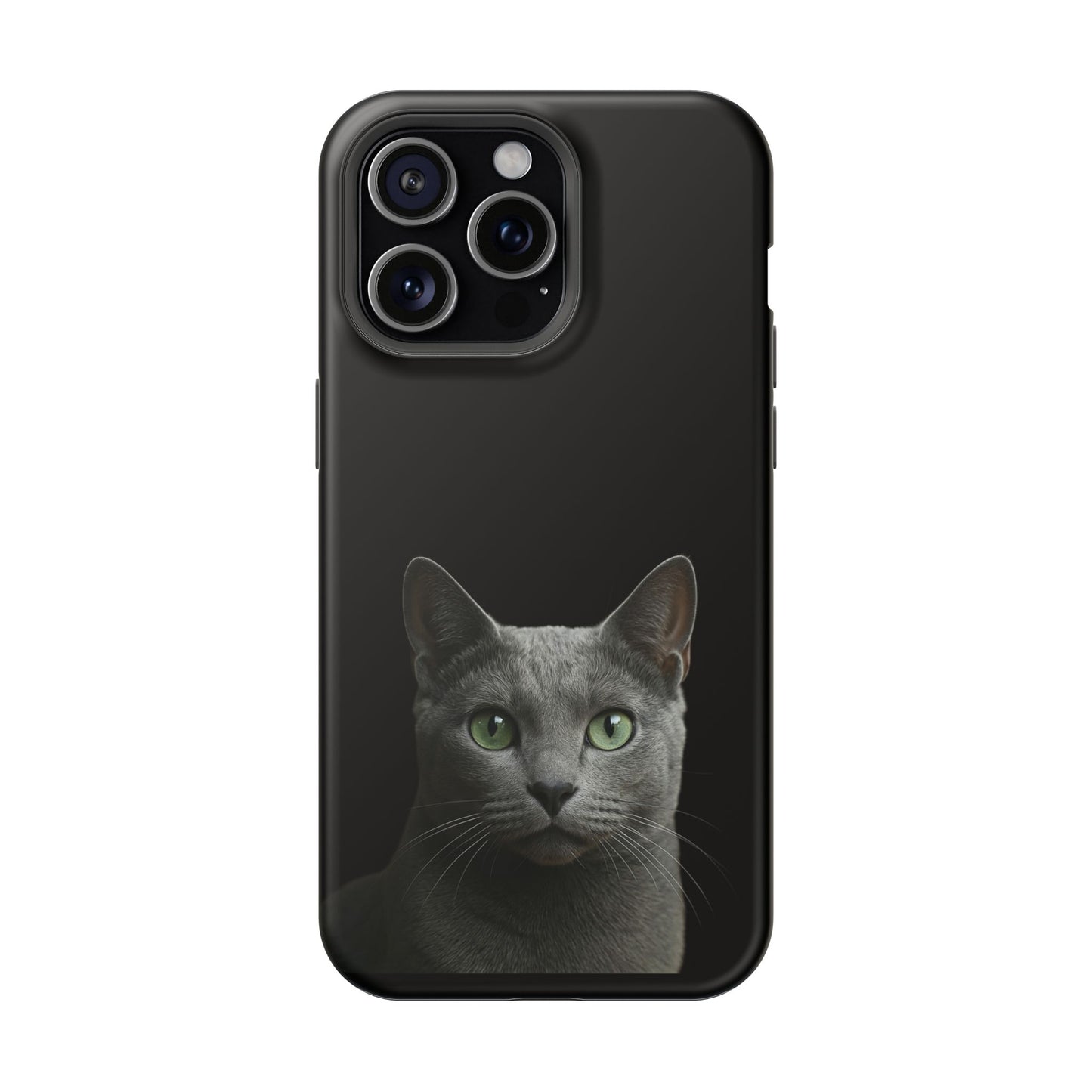 Russian Blue Cat Phone Case — Magnetic Impact-Resistant iPhone Cover