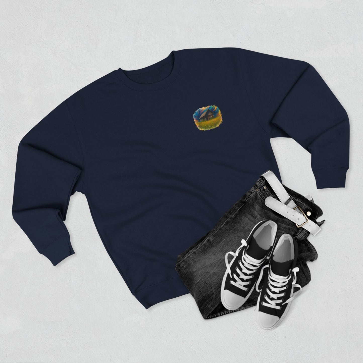 Cozy Dreamers Unisex Crewneck Sweatshirt, Artistic Sweatshirt, Gift for Nature Lovers, Vintage Vibe Apparel, Comfortable Layer, Casual Wear - TRV