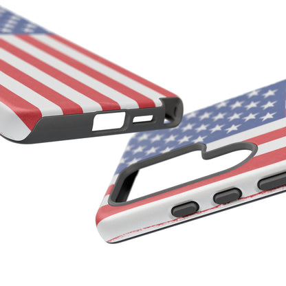 Patriotic Phone Case - Tough Cases for Veterans, USA Lovers, Independence Day, Memorial Day, Flag Design - TRV
