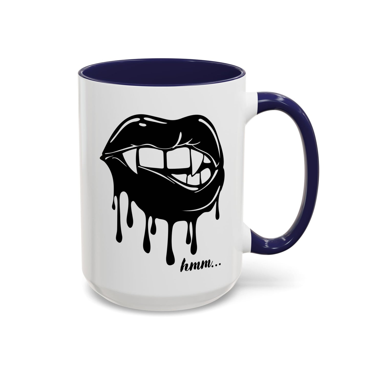 Dripping Lip Coffee Mug – "hmm..." Accent Ceramic Mug (11/15oz)