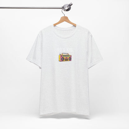 Retro Boombox Tee — 90s Kid Graphic T-Shirt
