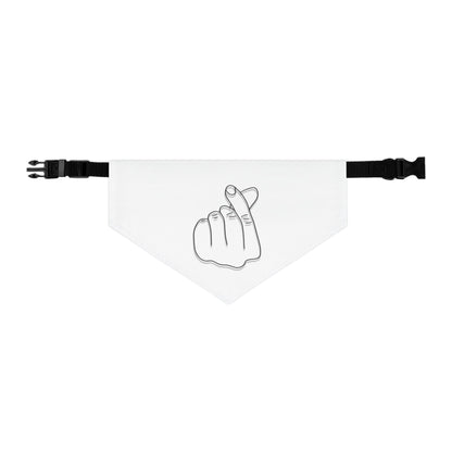 Charming Pet Bandana Collar with Love Gesture - Cute & Stylish Accessory for Dogs