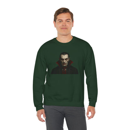 Gothic Horror Sweatshirt, Cozy Vampire Sweatshirt, Spooky Apparel, Halloween Costume Top, Unisex Halloween Sweatshirt