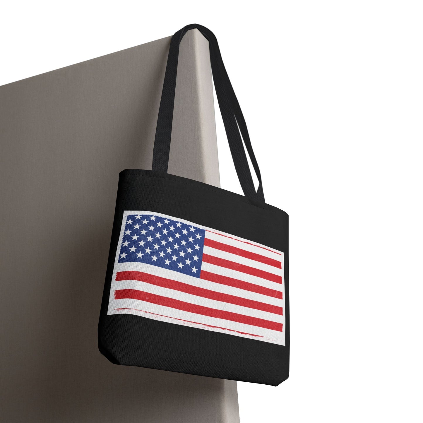 Patriotic Tote Bag, American Flag Carryall, Beach Bag, Reusable Shopping Tote, Independence Day Gift - TRV