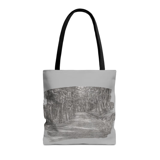 Scenic Path Tote Bag, Reversible Tote, Eco-Friendly Shopper, Outdoor Adventure Bag, Gift for Nature Lovers, Stylish Carryall - TRV