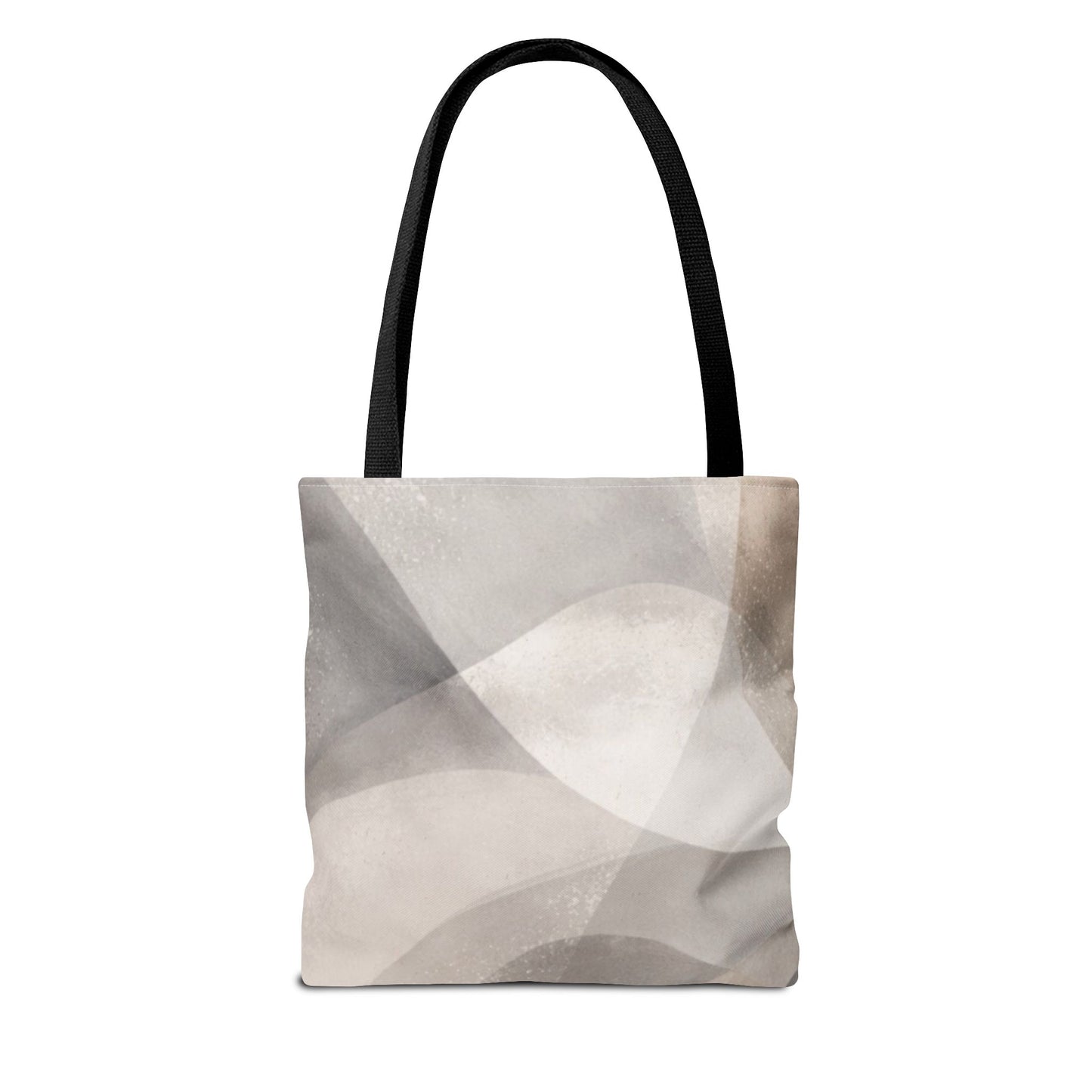 Neutral Abstract Watercolor Waves Tote Bag | All-Over Print