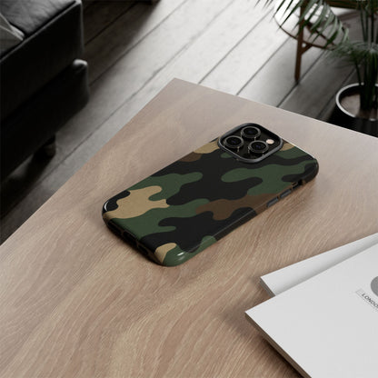 Camouflage Phone Case, Tough Phone Cover, Military Style Accessory, Protective Case for Men, Gifts for Soldiers - TRV
