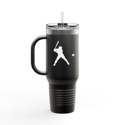 Baseball-Themed Insulated Travel Mug, Perfect for Fans & Athletes, Gift for Sports Lovers, 40oz Drinkware for Home & Road - TRV