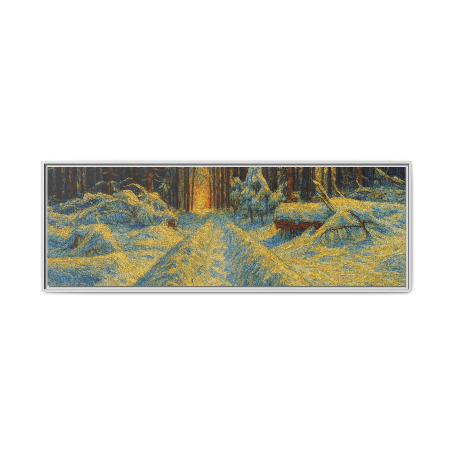 Canvas Art, Winter Landscape Wall Decor, Nature Lovers Gift, Seasonal Decor, Holiday Wall Art, Cozy Home Decoration, Framed Matte Canvas - TRV