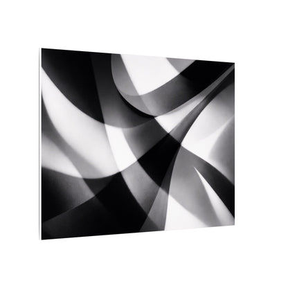 Abstract Black and White Swirl Matte Canvas