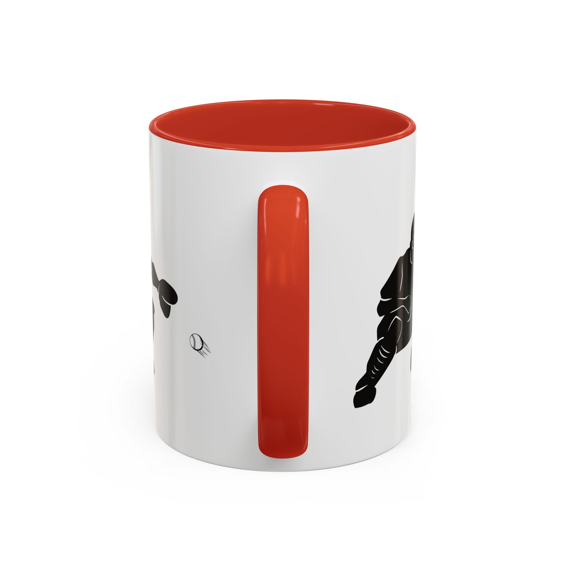 Baseball Catcher Coffee Mug, Sports Gift for Coaches, Black Accent Mug for Fans, Perfect for Birthdays & Celebrations, Unique Cup - TRV