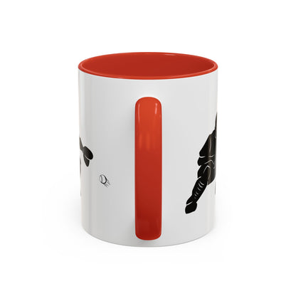 Baseball Catcher Coffee Mug, Sports Gift for Coaches, Black Accent Mug for Fans, Perfect for Birthdays & Celebrations, Unique Cup - TRV